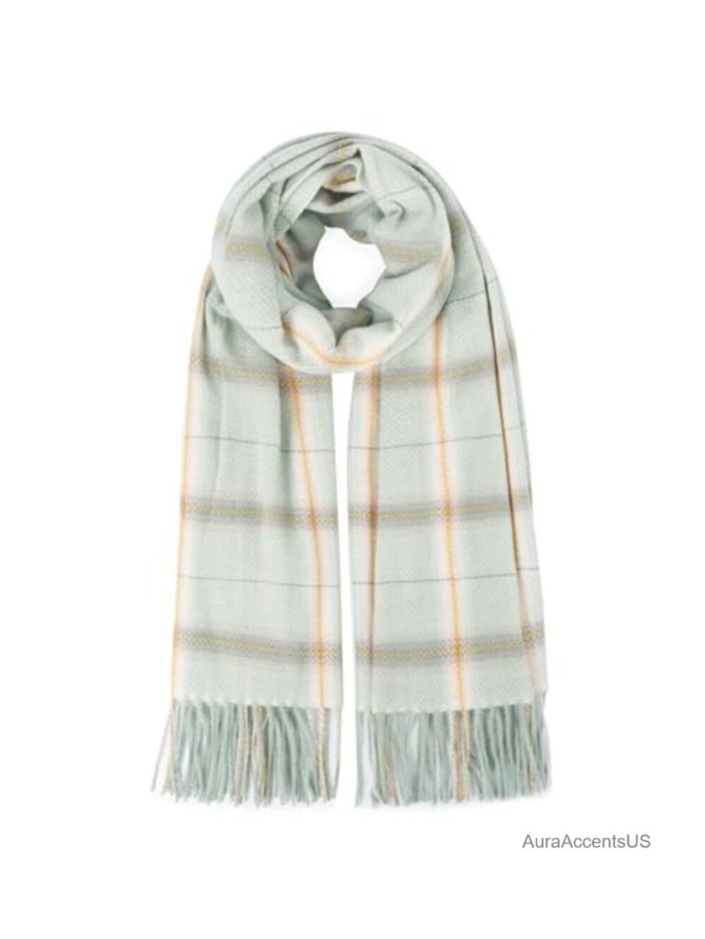 Oversized Faux Cashmere Plaid Winter Scarf Shawl Wrap Breathable Warm Thick